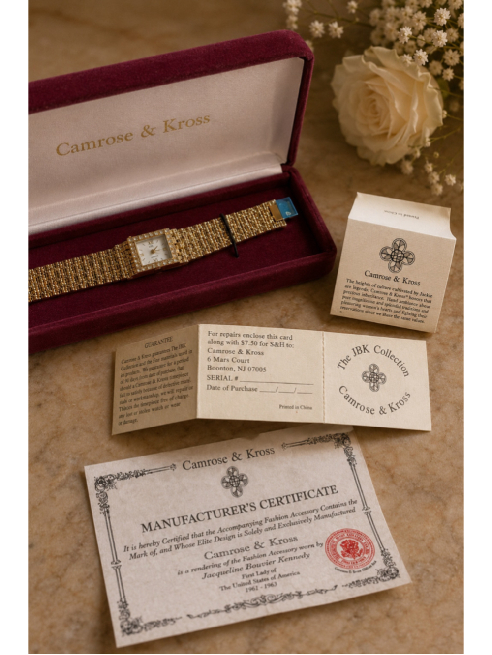 Women's Camrose & Kross JBK Collection Gold Tone Quartz Watch Vintage Summer